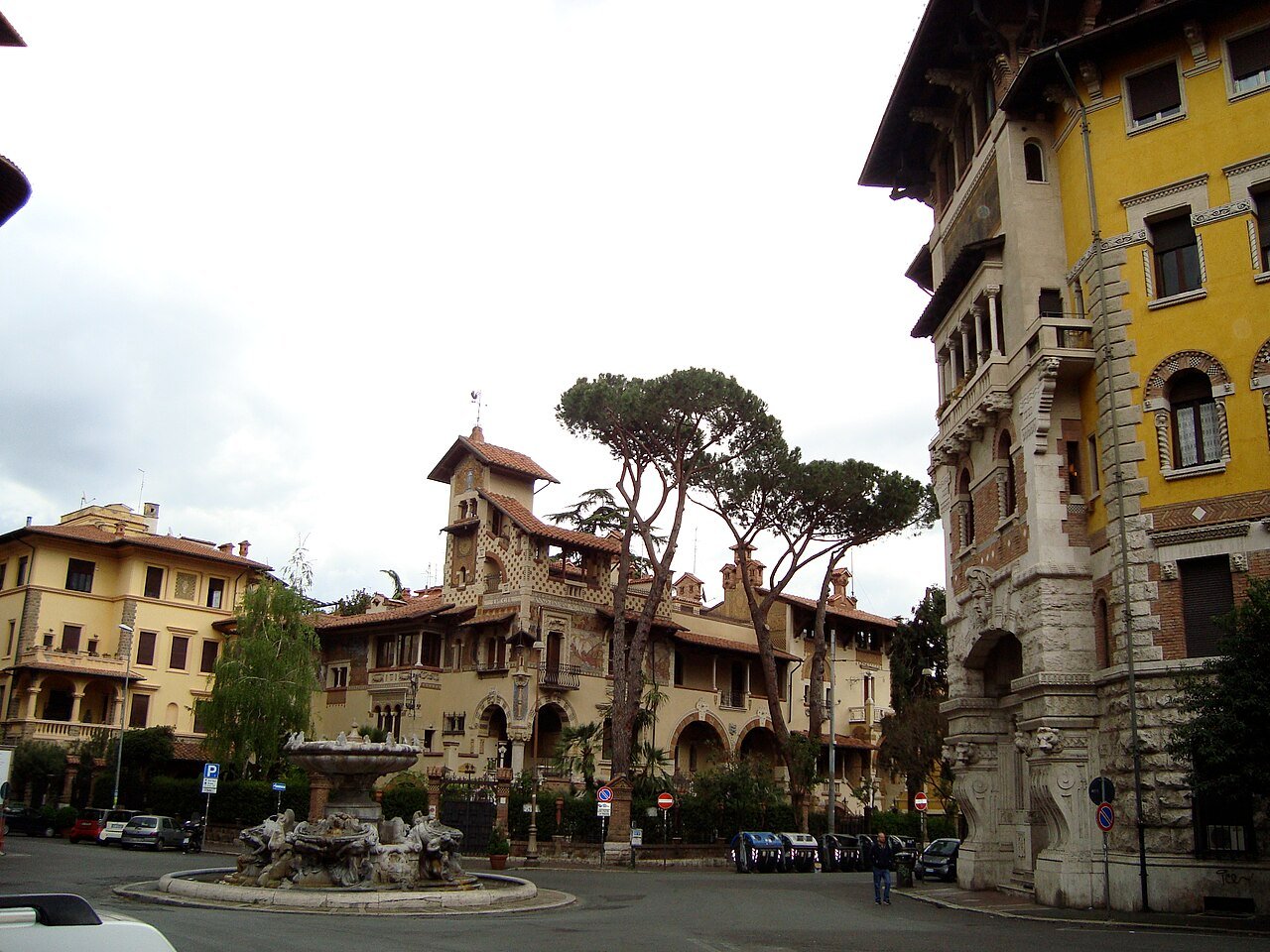 Piazza Mincio, Quartiere Coppedè, Rome &mdash; Gino Coppedè, 1915-1927. The Italian residential Liberty corpus.