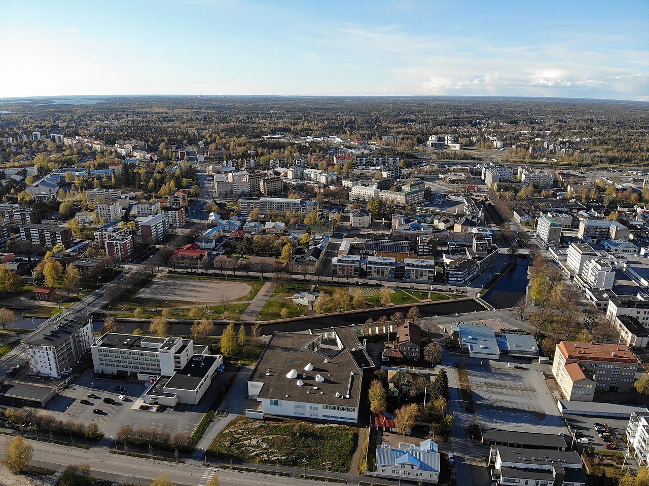 Old Rauma, UNESCO World Heritage Site — aerial view
