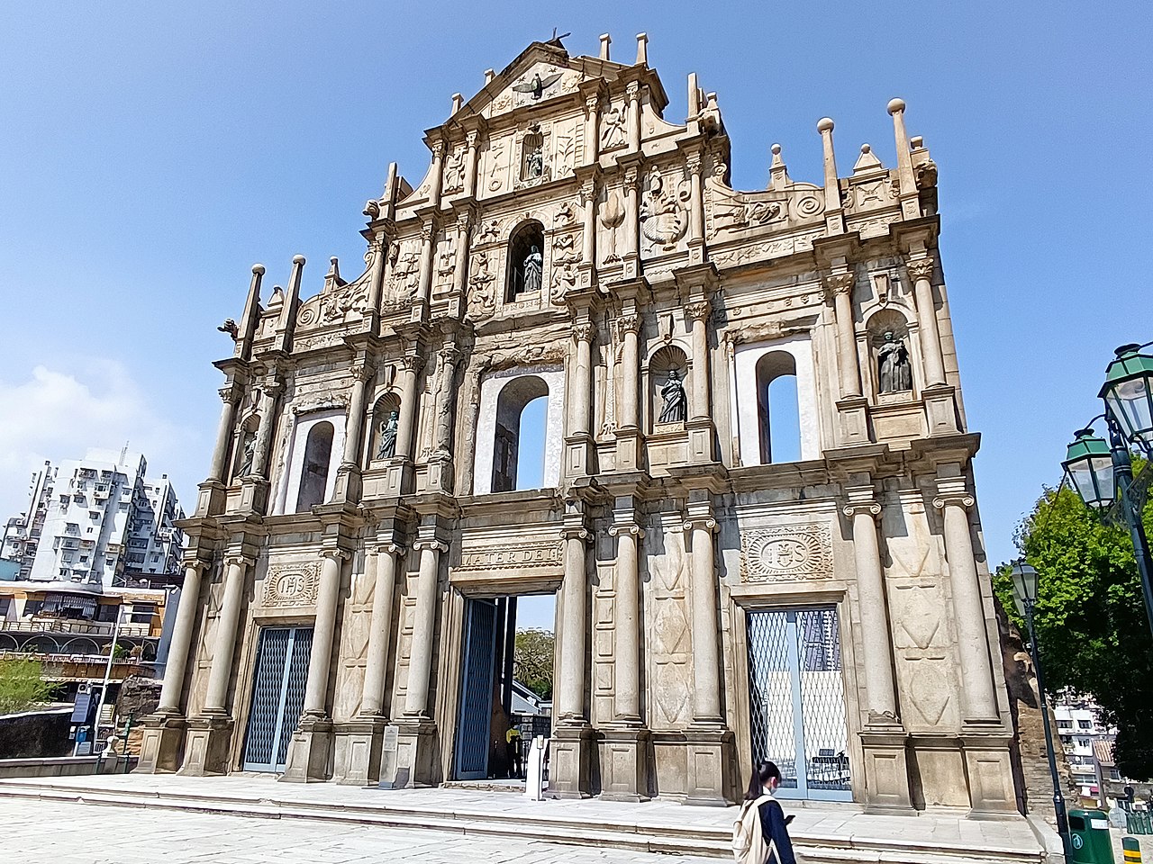 Baroque facade ruins of St Paul's Church Macao SAR China
