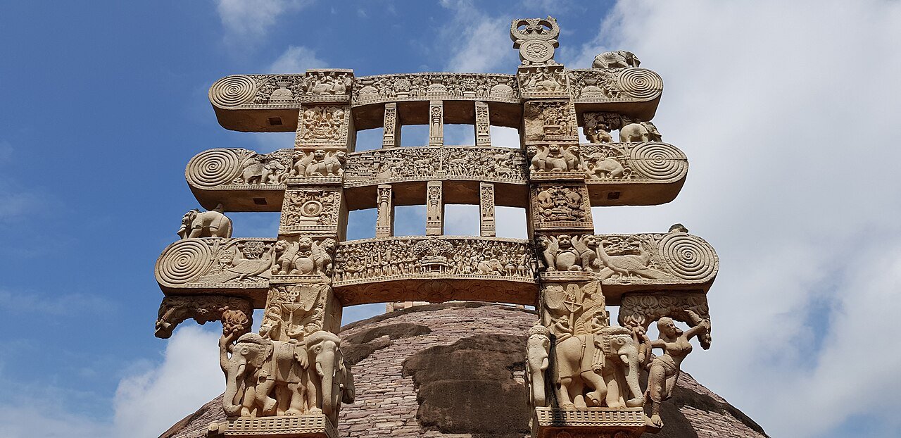 Great Stupa East Gateway Sanchi Buddhist Monument Madhya Pradesh