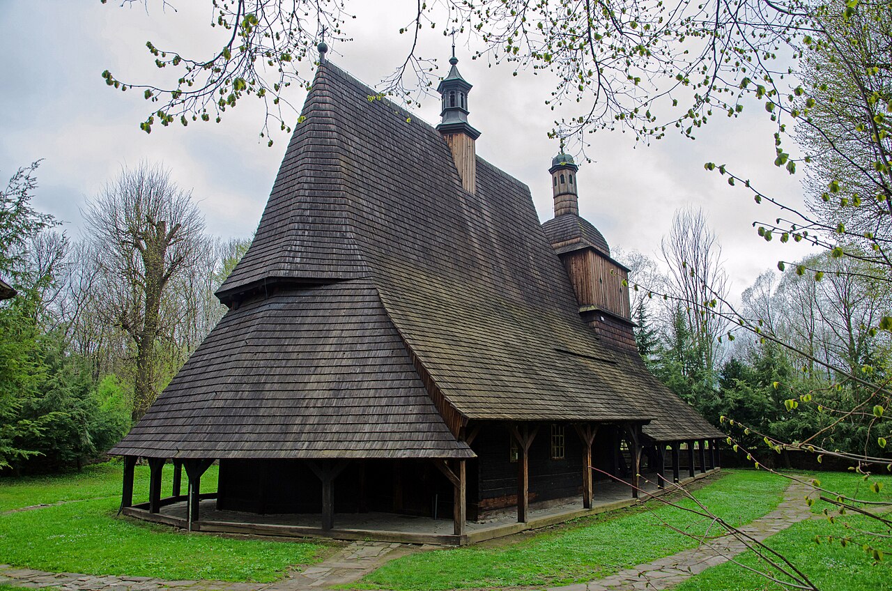 Gothic wooden Church of Saint Philip and James in Sękowa, Lesser Poland — one of the UNESCO-listed wooden churches of southern Małopolska