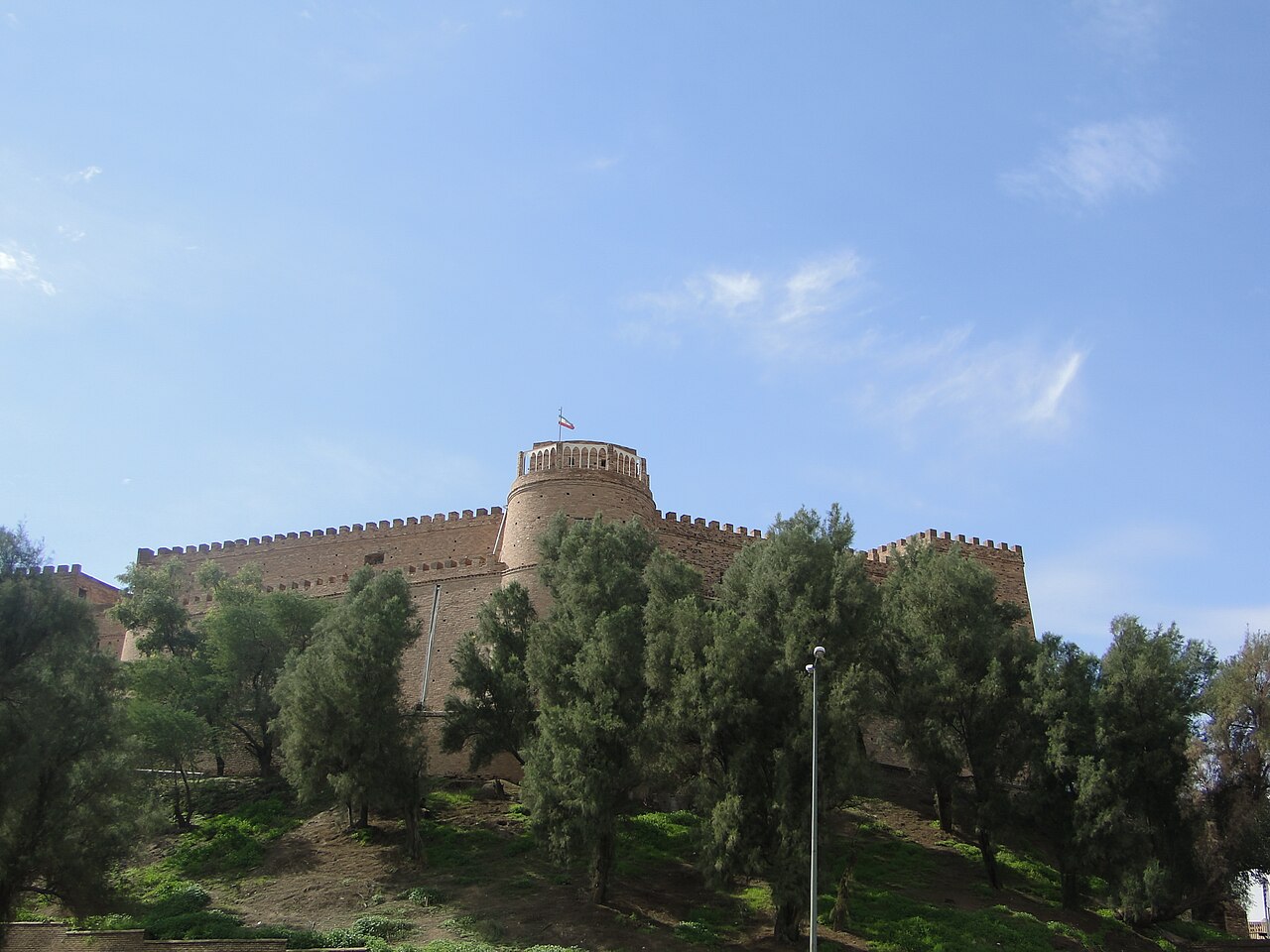 Shush Castle (Château de Morgan), Susa (Shush), Khuzestan Province, Iran — the 19th-century CE castle built by the French archaeological mission of Jacques de Morgan on the mound of the ancient Achaemenid Apadana at Susa, one of the oldest continuously inhabited cities in the world with occupation from approximately 4200 BCE, UNESCO World Heritage inscribed 2015