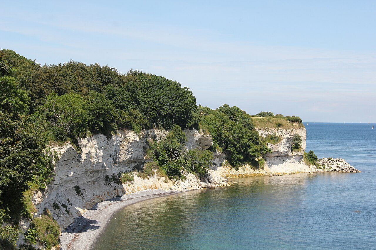Stevns Klint chalk cliffs, UNESCO World Heritage Site near Copenhagen