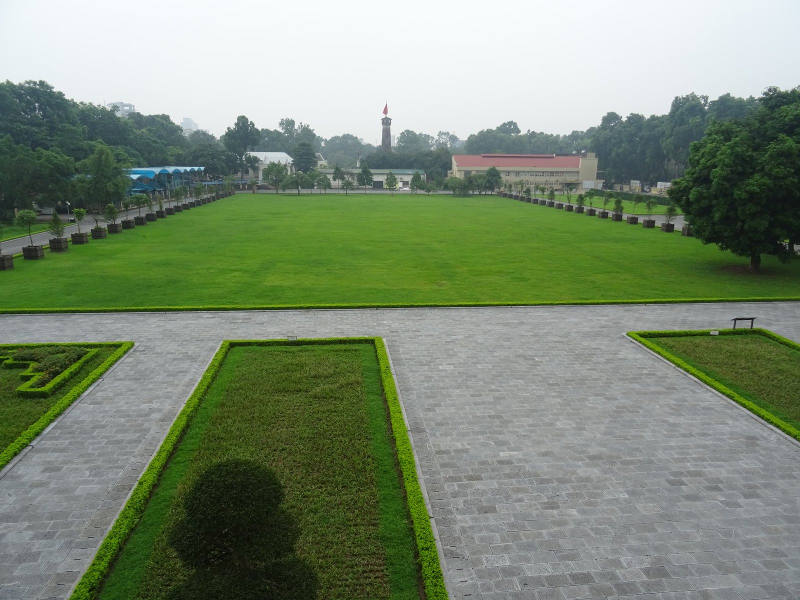 Interior courtyard viewed from the Doan Mon Gate at the Imperial Citadel of Thang Long Hanoi