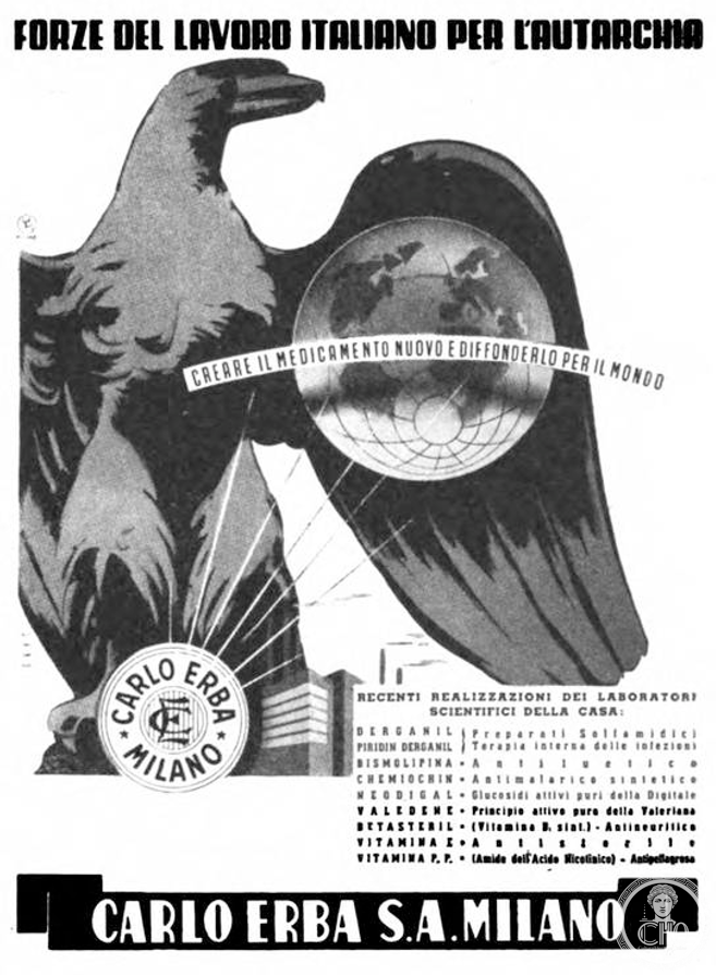 «Creare il medicamento nuovo»: the Carlo Erba sheet that dates itself