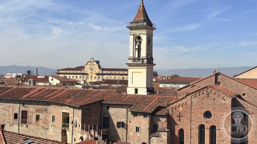 The white stone walls and square corner towers of the Castello dell'Imperatore