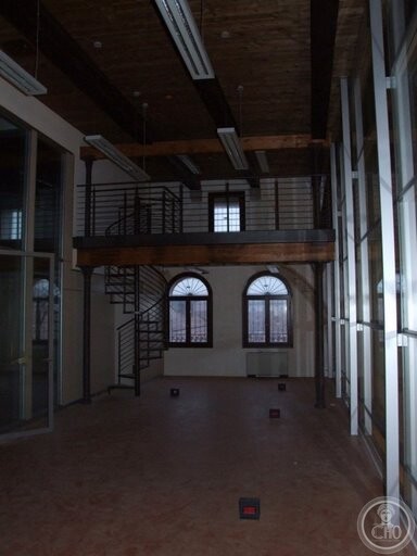 The hall of the former church during restoration, February 2008