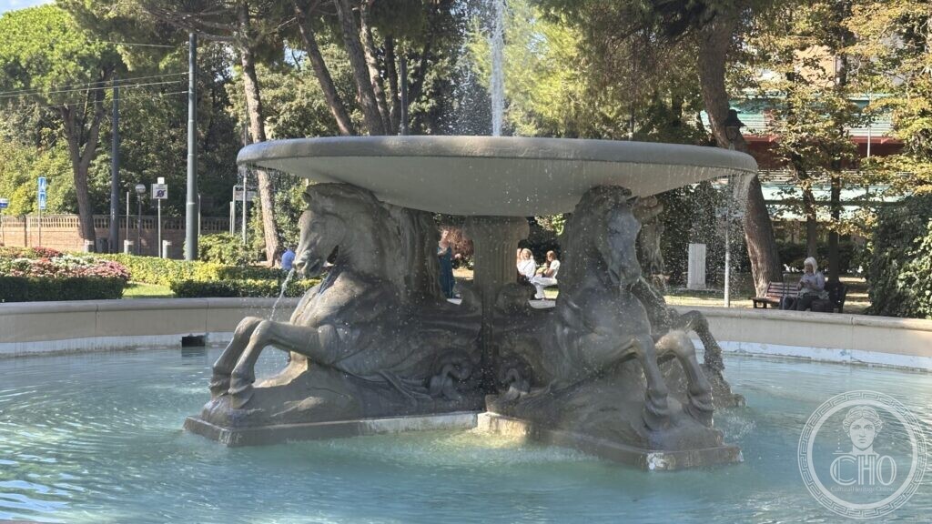 Fontana dei Quattro Cavalli — Filogenio Fabbri’s Fountain in Parco Fellini, Rimini (1928)