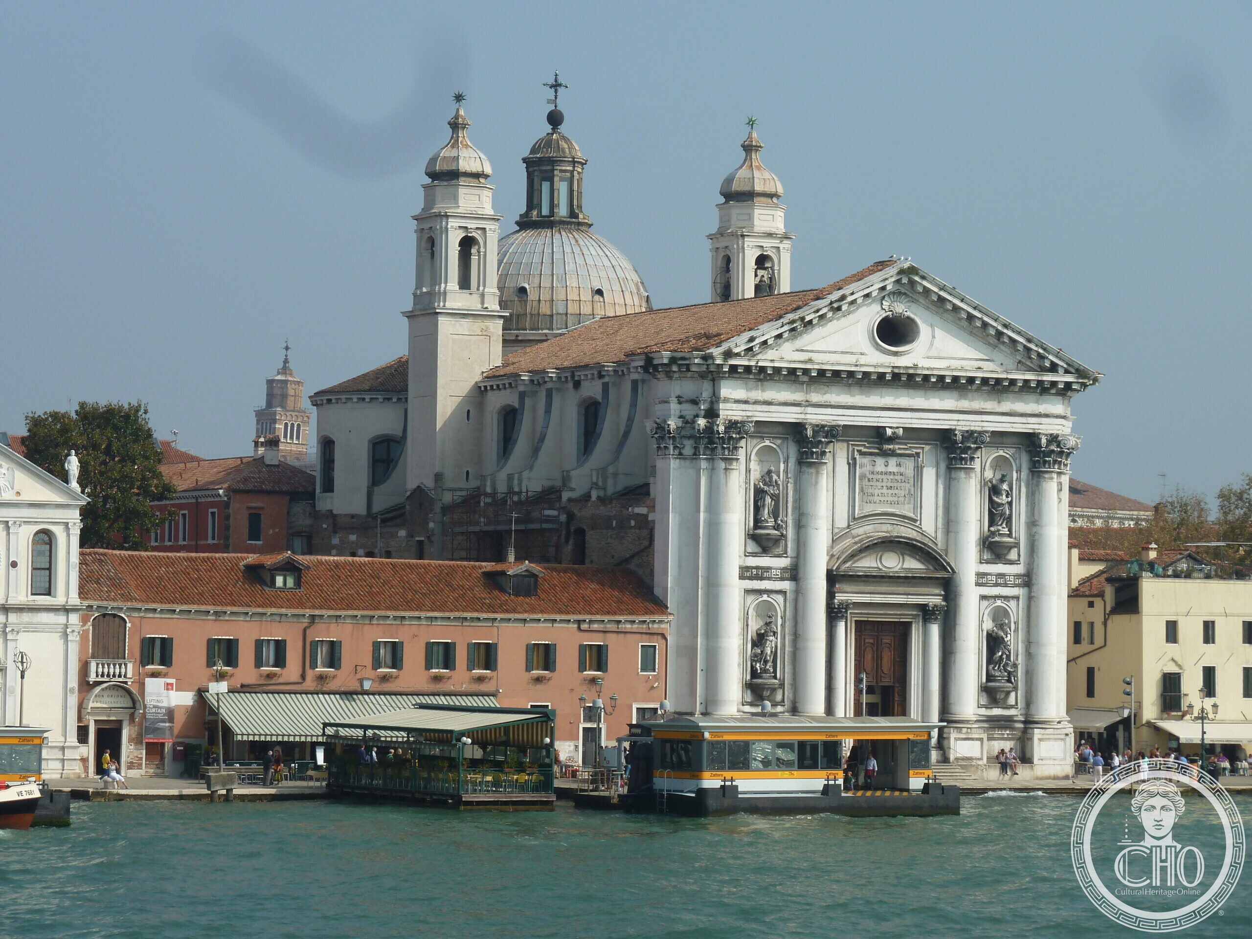 The church of Santa Maria del Rosario, the Gesuati, on the Zattere in Venice, seen from the Giudecca canal