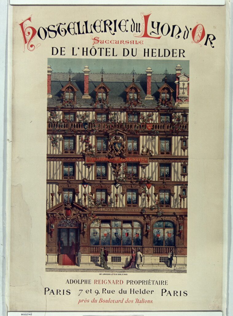 Au Lyon d’Or, Rue du Helder, Paris — a Neo-Renaissance Cabaret Front of 1881