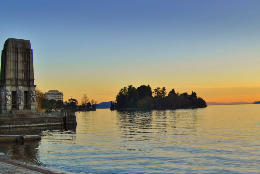 View of the Lake Maggiore waterfront at Pallanza overlooking the Borromean Gulf