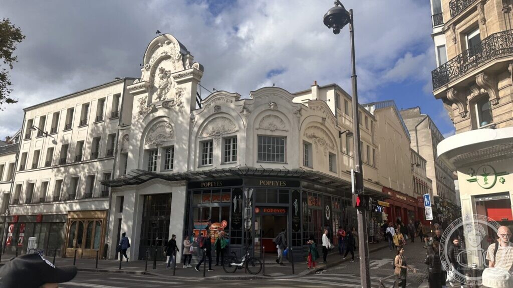 Élysée Montmartre: dancing since 1807, an Art Nouveau façade of 1908, and the painted windows of the shop below