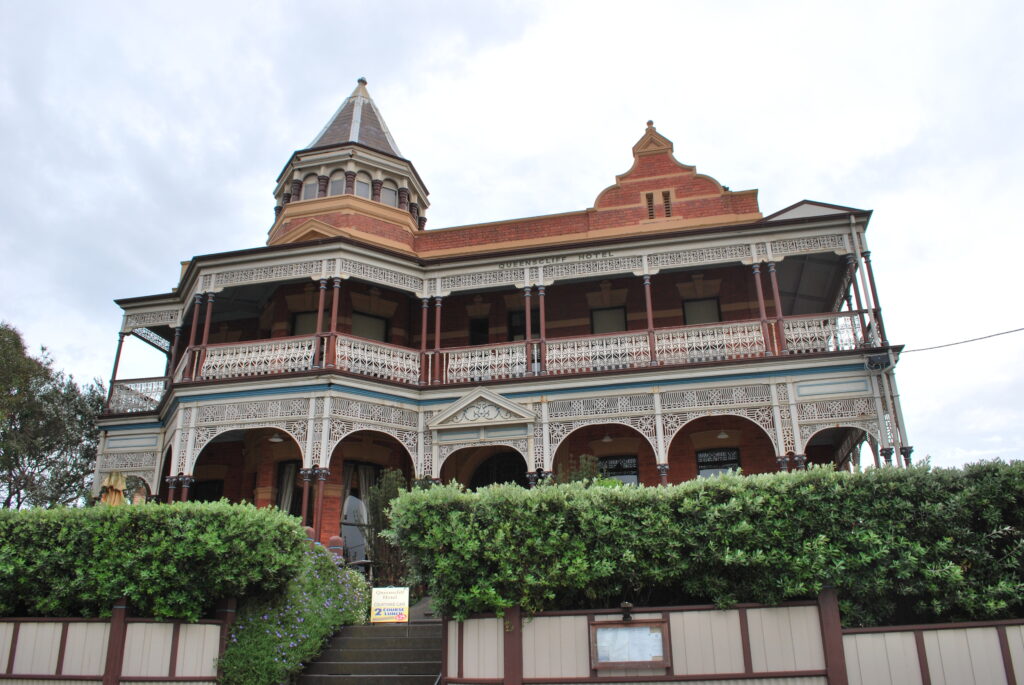 The Queenscliff Hotel, Queenscliff — red brick Queen Anne at the mouth of Port Phillip