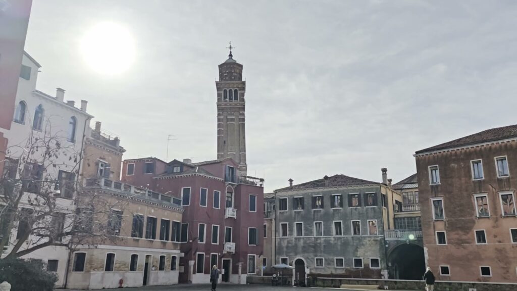 Santo Stefano, Venice: a ship’s-keel roof, Morosini under the floor, and a bell tower two metres out of true