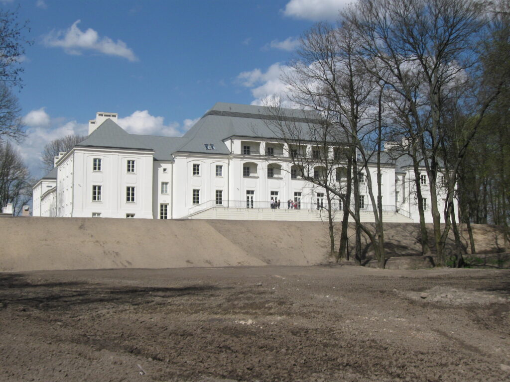 A wing of the bishops' castle at Janow Podlaski in eastern Poland, restored, seen from the grounds