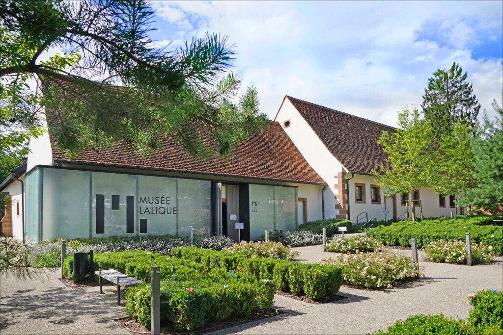 The entrance of the Musée Lalique in Wingen-sur-Moder, Alsace, France