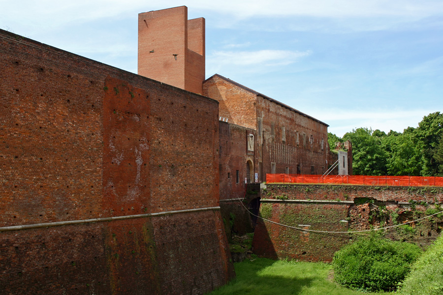 Historic Castello Visconteo-Sforzesco in Novara near Piazza Martiri della Libertà