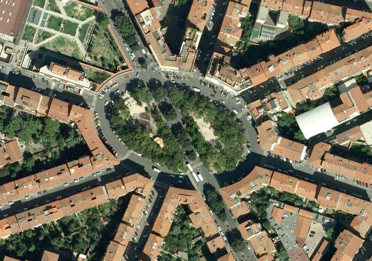 Piazza Pietro Leopoldo in Florence, former location of the Superpila manufacturing plant