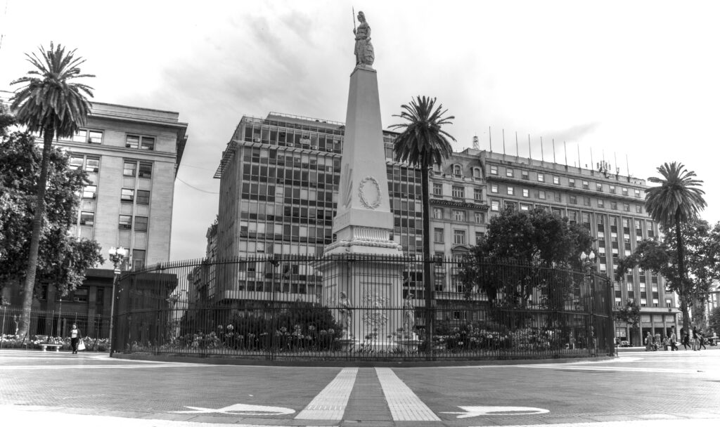 Historic Plaza de Mayo in Buenos Aires, primary urban market for pampean dairy production