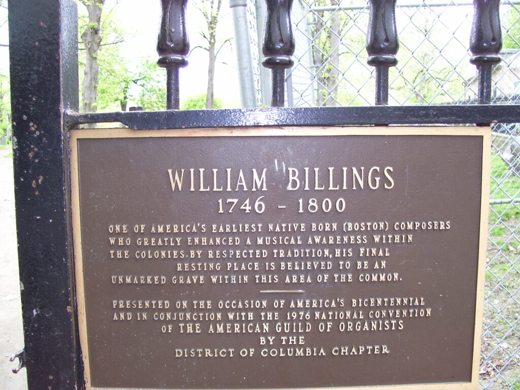 Death Anniversary: William Billings — September 26, 1800