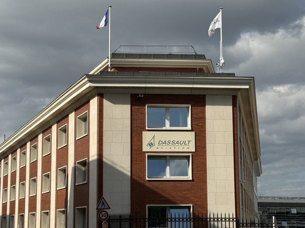 The corporate headquarters buildings of Dassault Aviation along Quai Marcel Dassault in Saint-Cloud