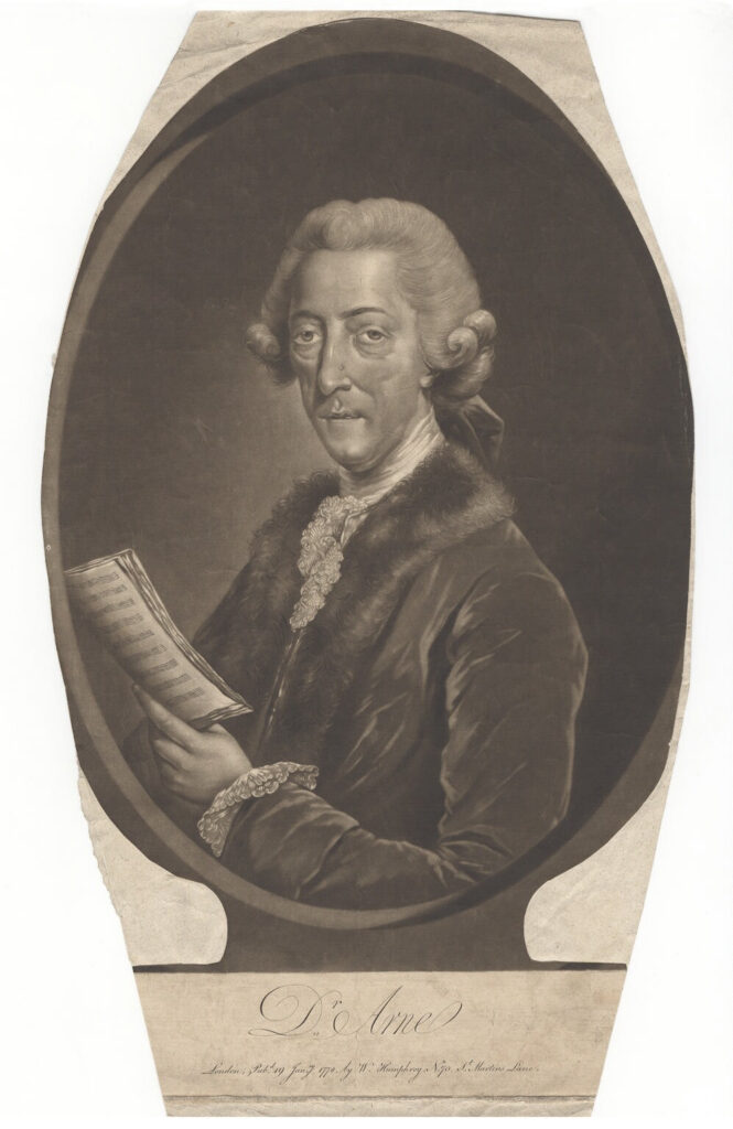 Death Anniversary: Thomas Arne — March 5, 1778