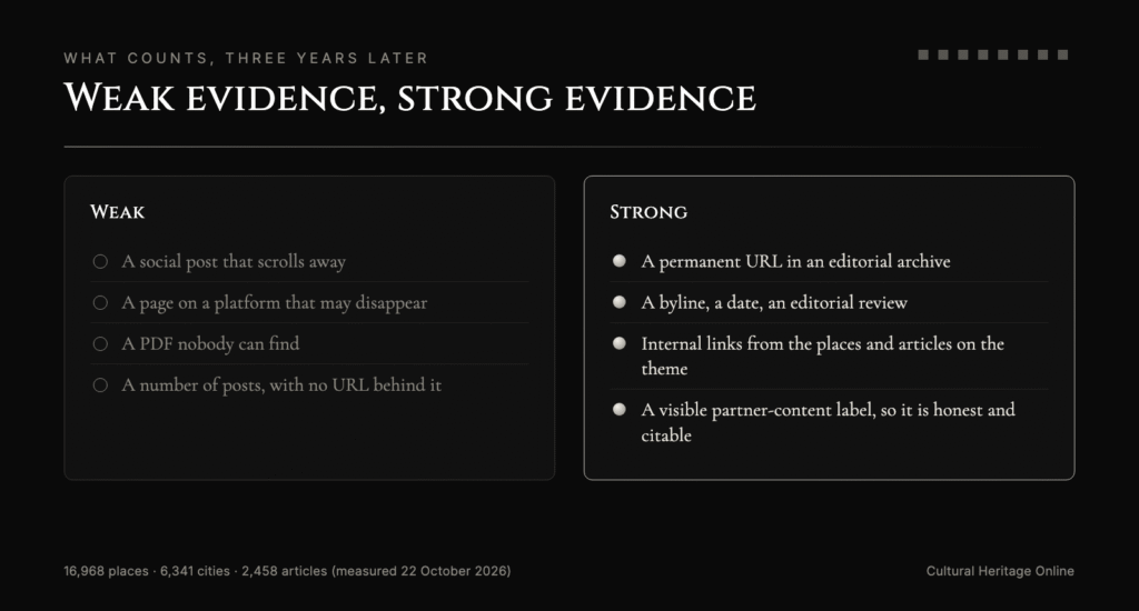 Weak evidence versus strong evidence for a dissemination obligation