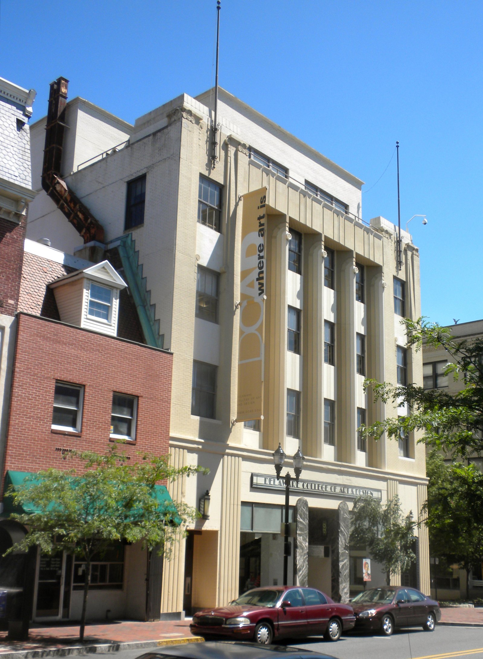 Delmarva Power and Light Building Art Deco limestone facade, Wilmington Delaware