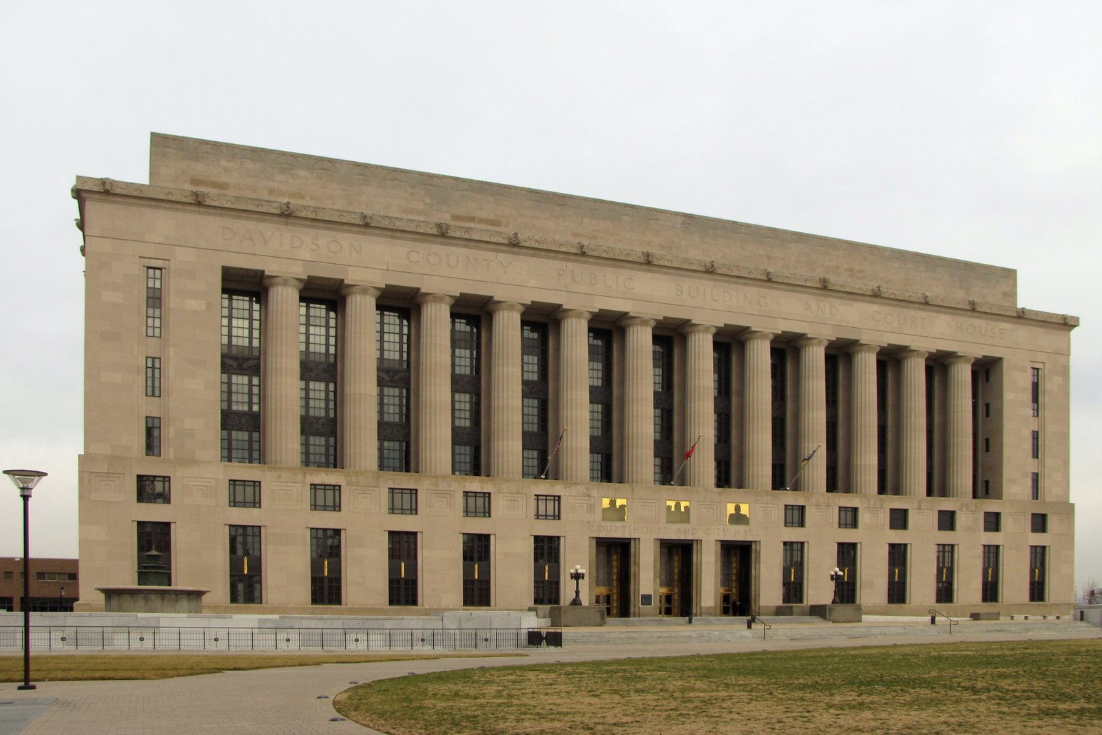 Davidson County Courthouse Nashville Tennessee 1937 Art Deco limestone facade Public Square