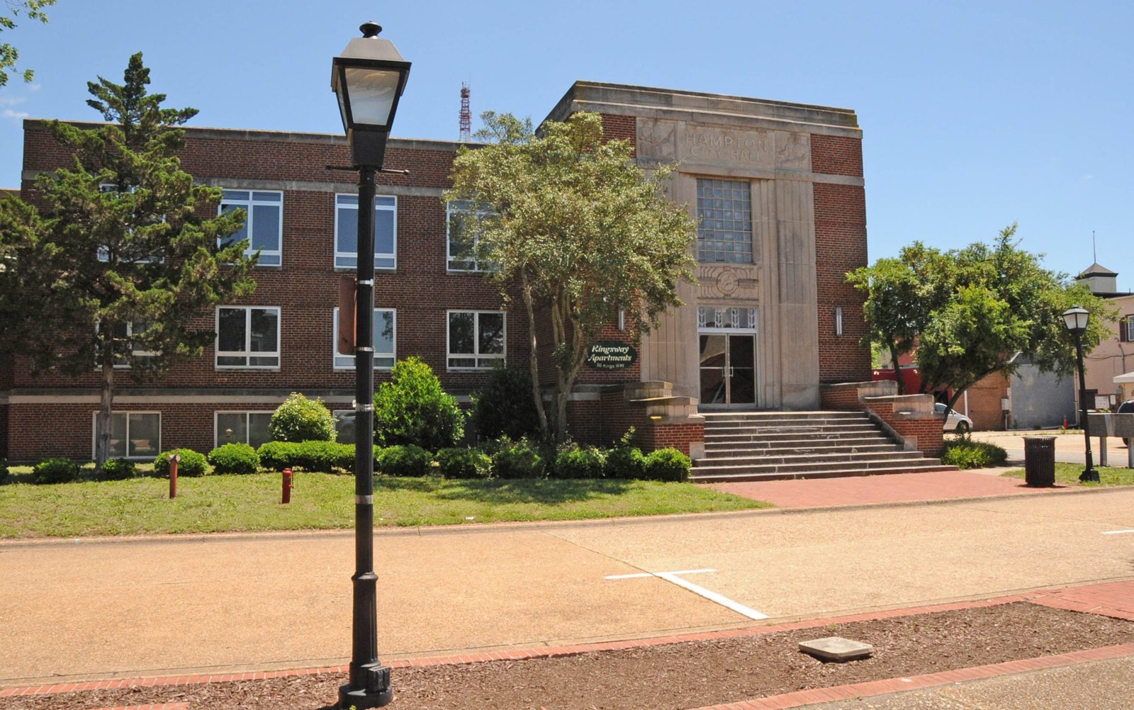 Hampton City Hall 1938 Virginia Art Deco PWA brick building fluted columns