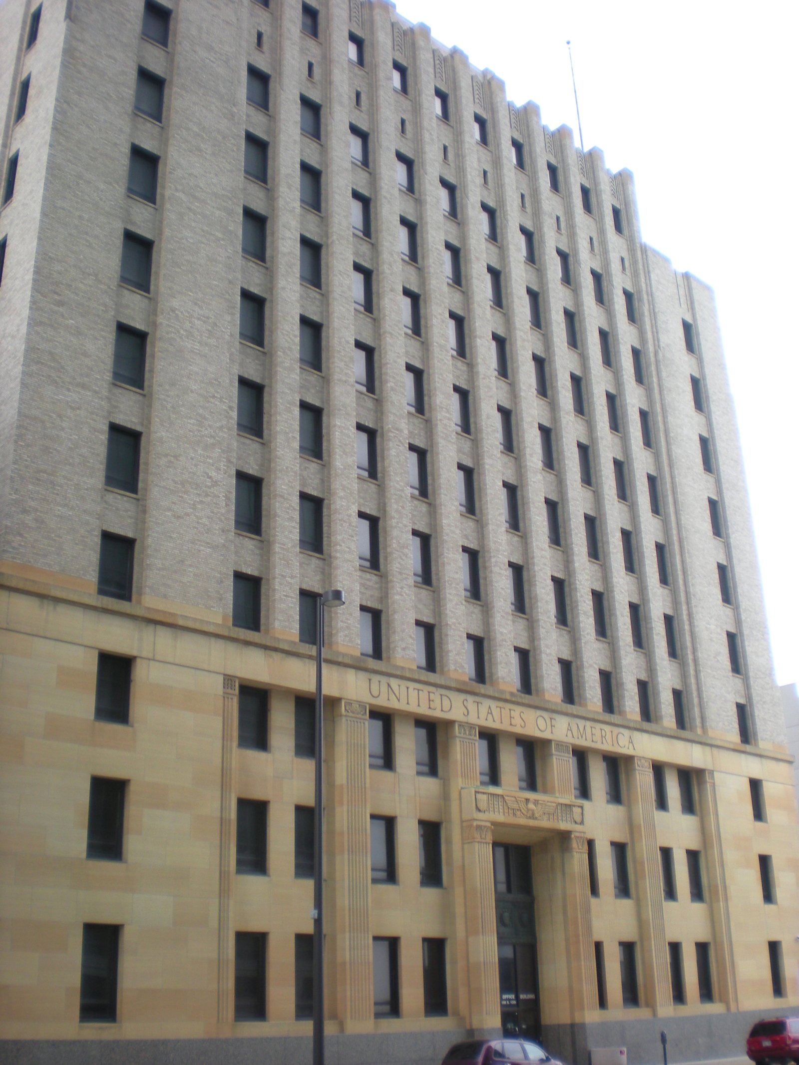 Federal Office Building (1934), thirteen-story stripped classical Art Deco federal building at 106 South 15th Street, Omaha, Nebraska, now a Residence Inn Marriott hotel.