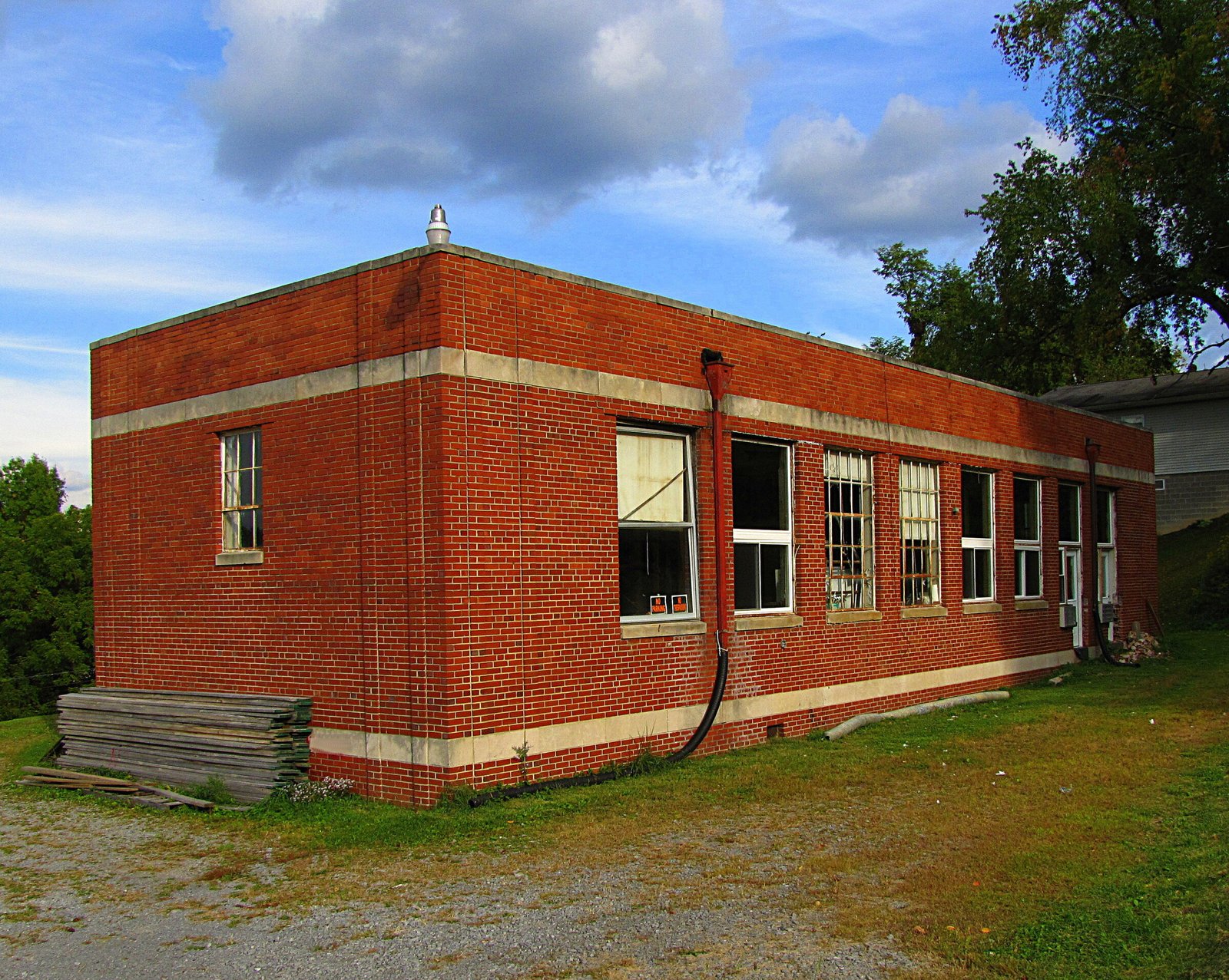 Second Ward Negro Elementary School T-shaped Art Deco brick building in Morgantown, West Virginia