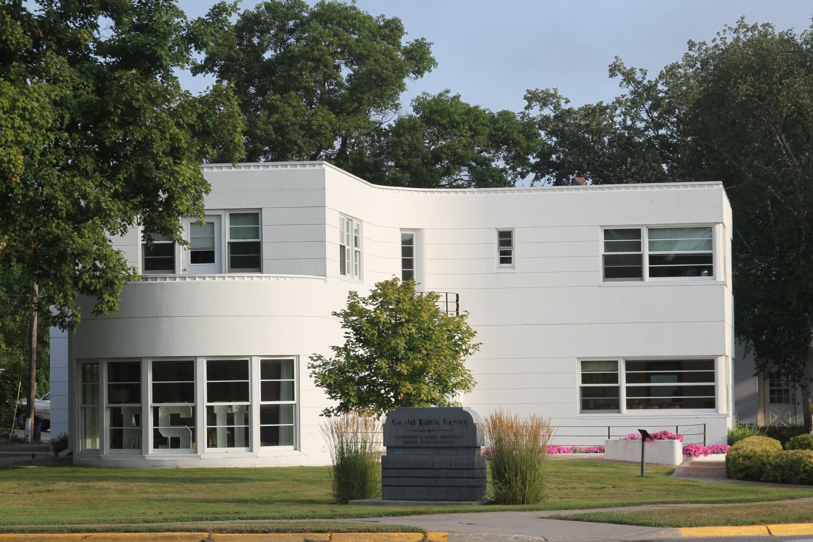 David Park House curved Streamline Moderne residence, now Bemidji State University offices, Minnesota